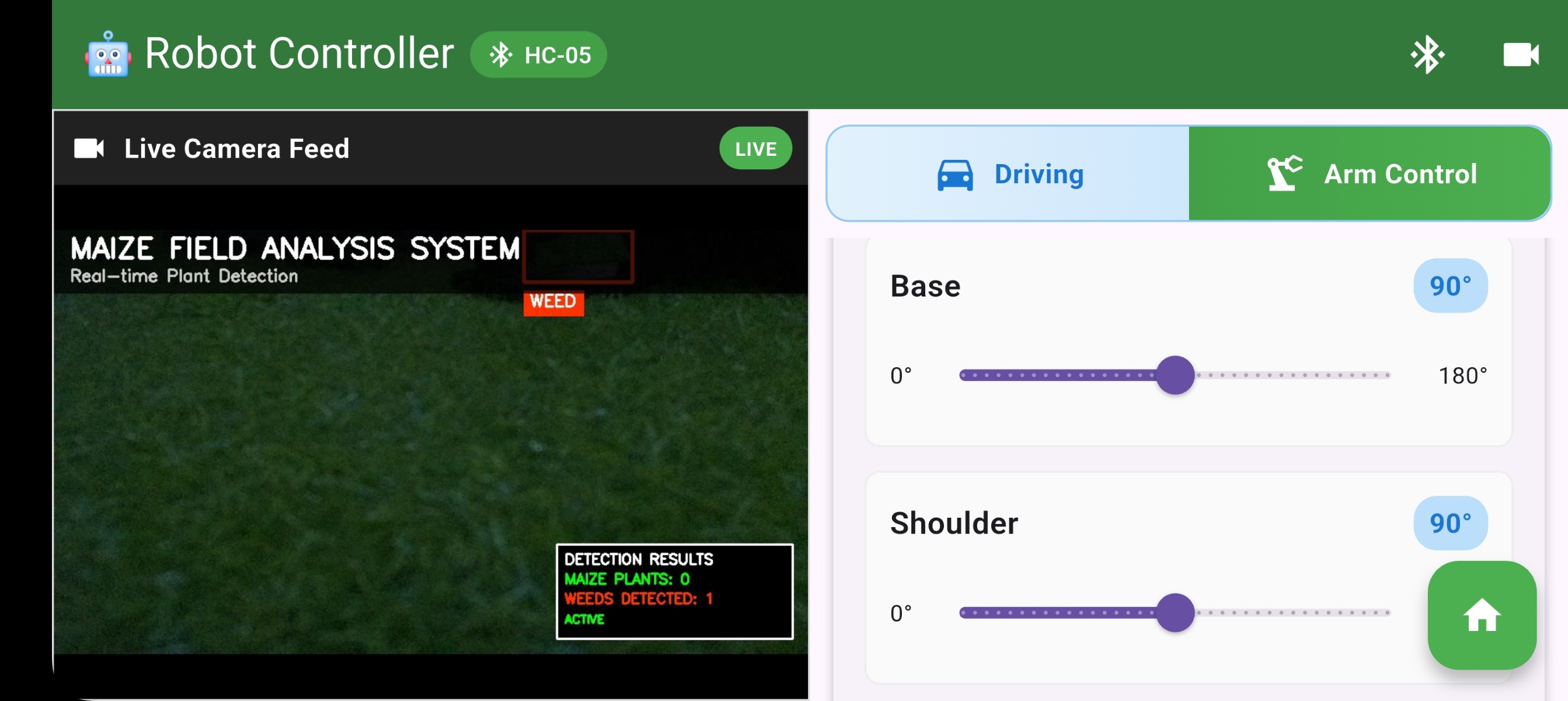 Control Dashboard Interface