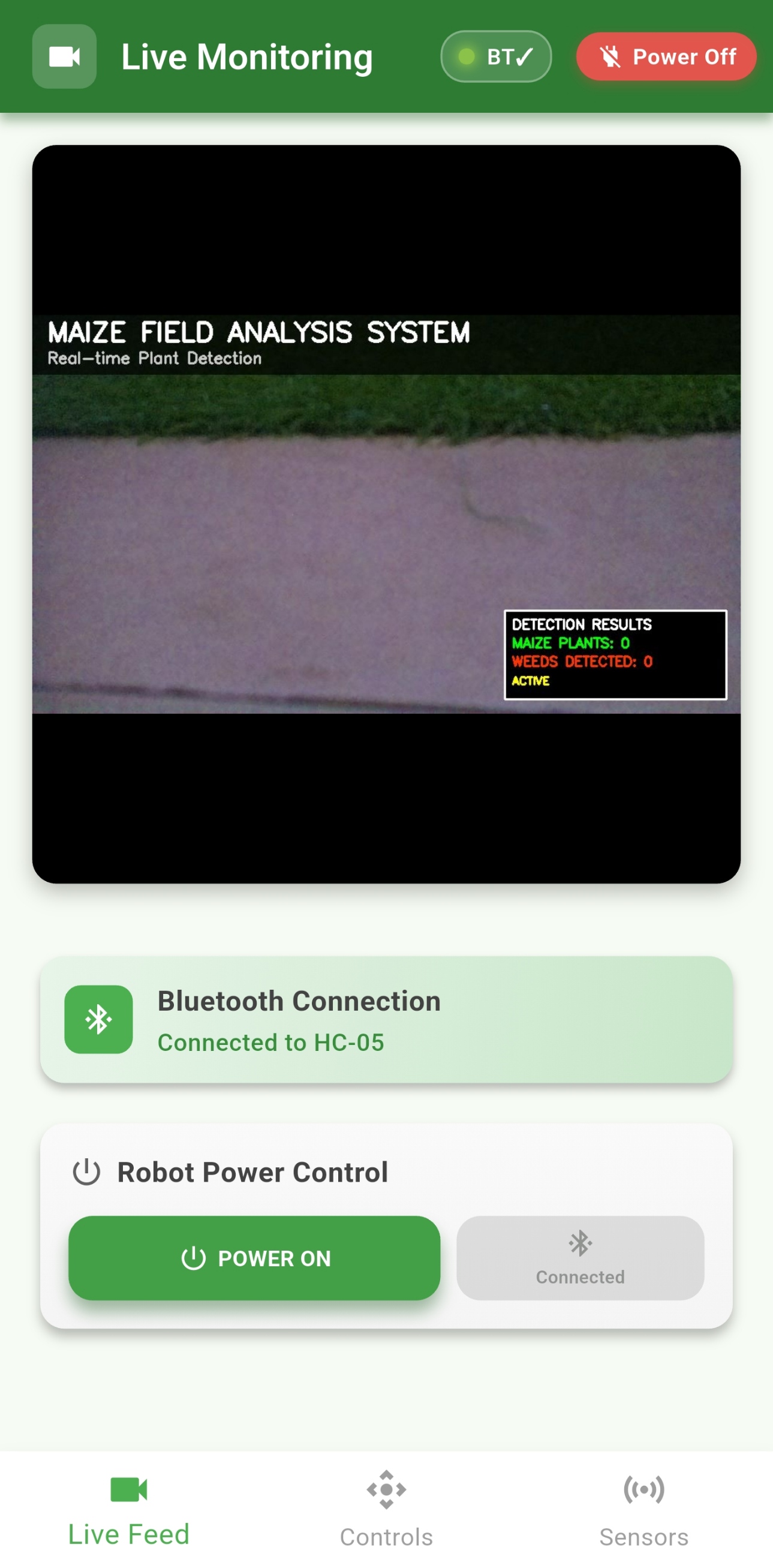 Live Camera Feed Interface