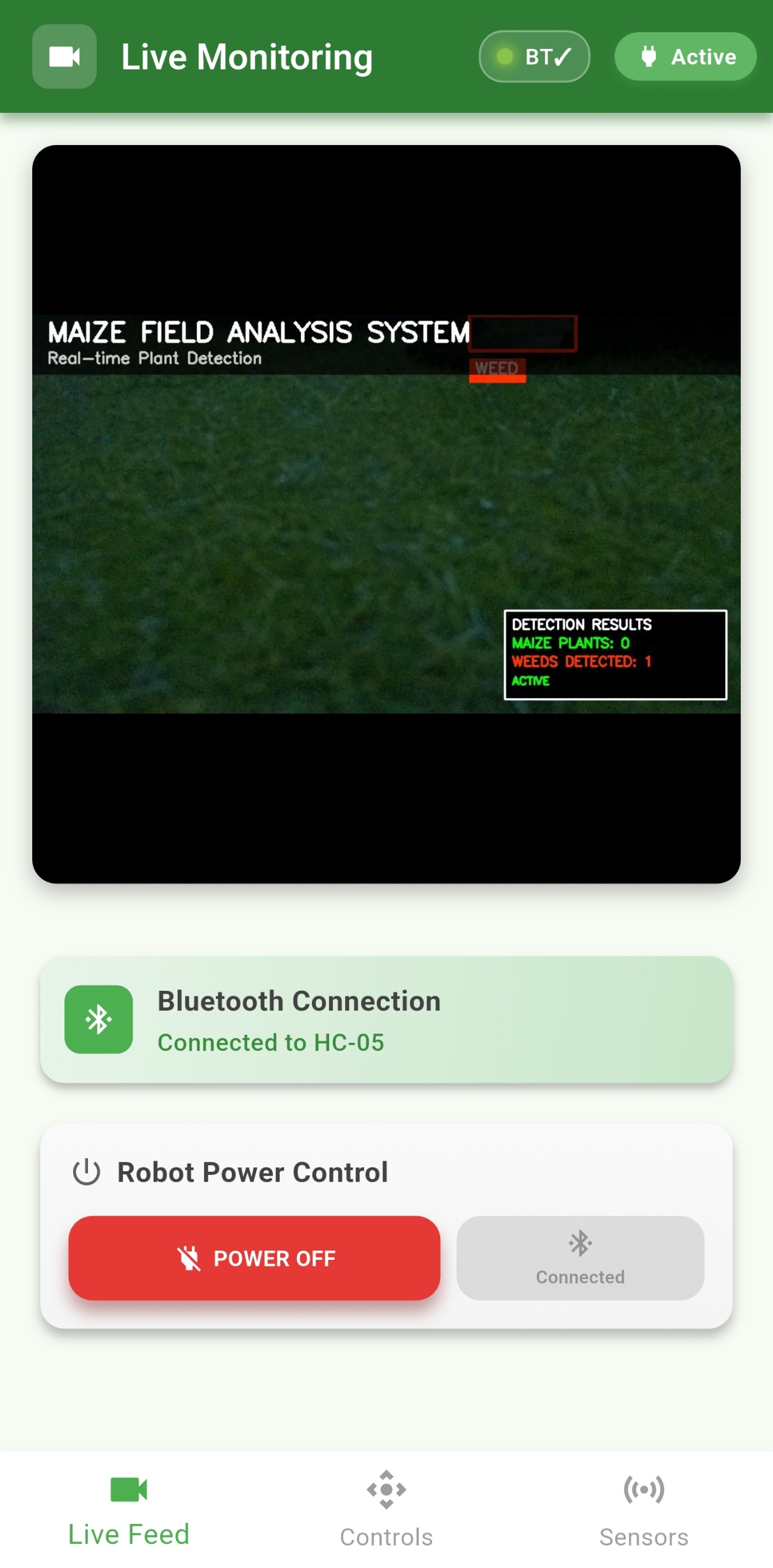Live Camera Feed Interface